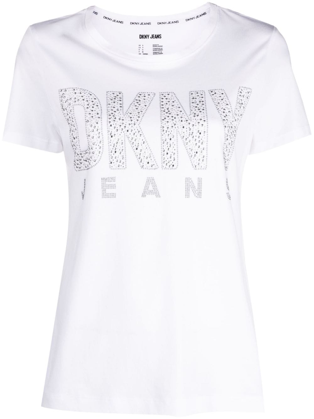 DKNY stud-embellished short-sleeve T-shirt - White von DKNY