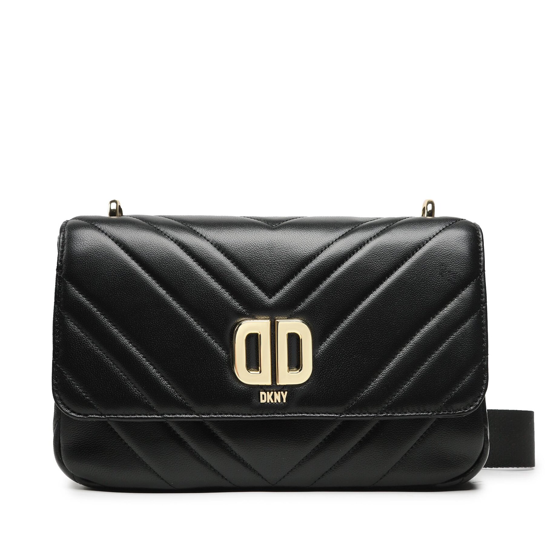 Handtasche DKNY Delphine Shoulder Ba R23EBK75 Blk/Gold BGD von DKNY