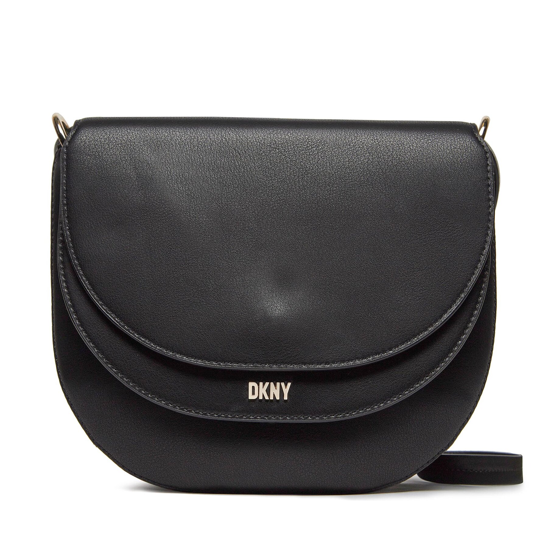 Handtasche DKNY Gramercy Md Flap Cbo R33ECY38 Blk/Gold BGD von DKNY