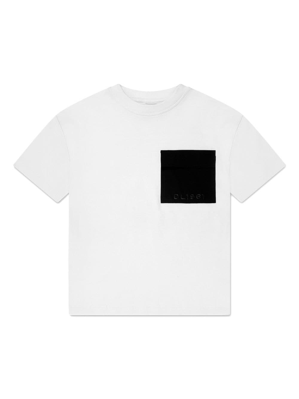 DL1961 KIDS logo-embroidered cotton T-shirt - White von DL1961 KIDS