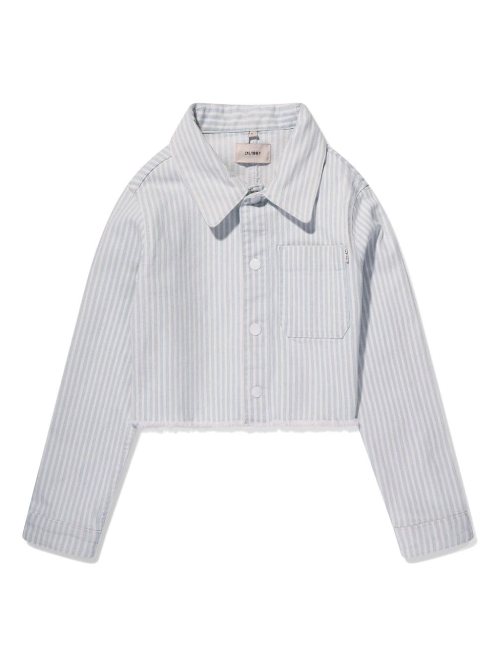 DL1961 KIDS striped cropped denim jacket - Blue von DL1961 KIDS