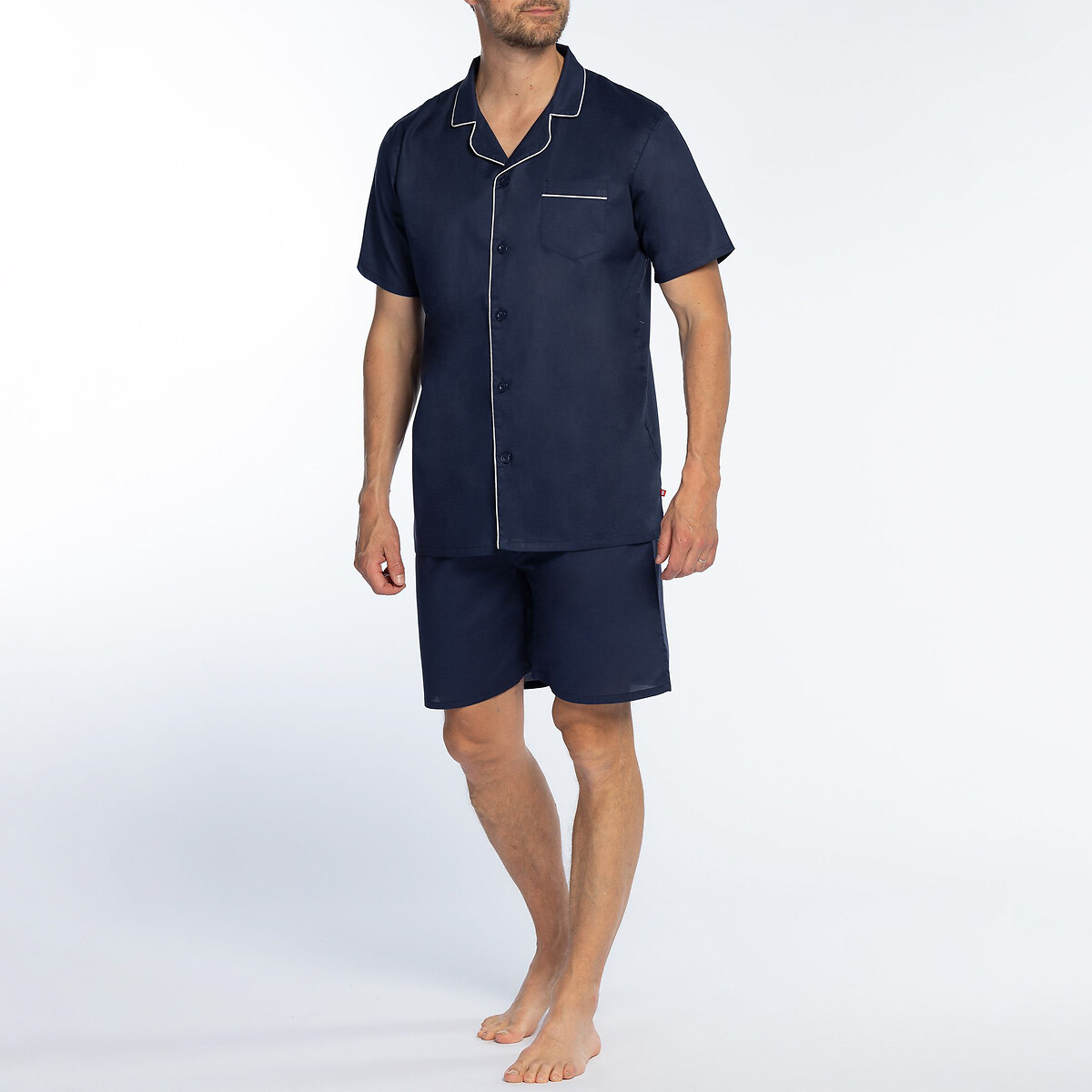 Kurzer Schlafanzug mit Hemdkragen von DODO