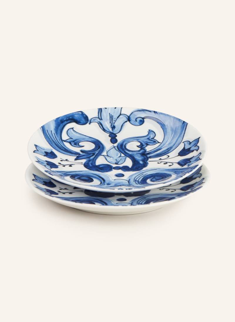 Dolce & Gabbana Casa 2er-Set Dessertteller blau von DOLCE & GABBANA CASA