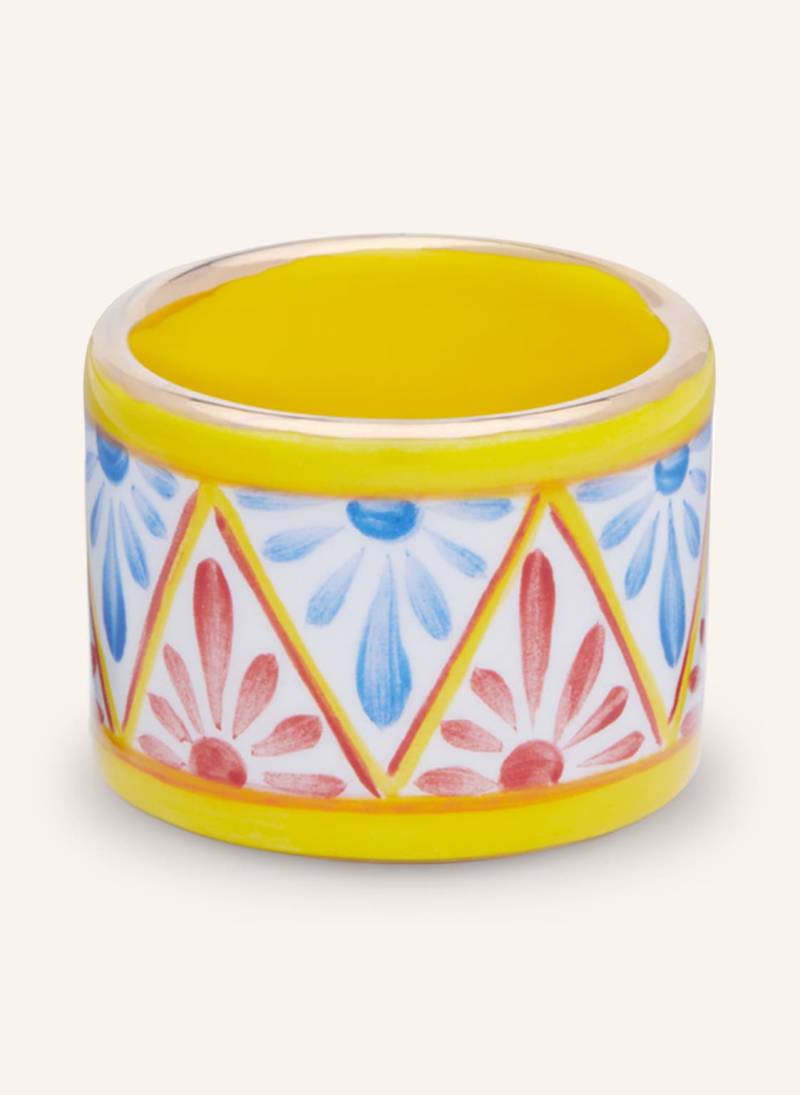 Dolce & Gabbana Casa 2er-Set Serviettenringe gelb von DOLCE & GABBANA CASA