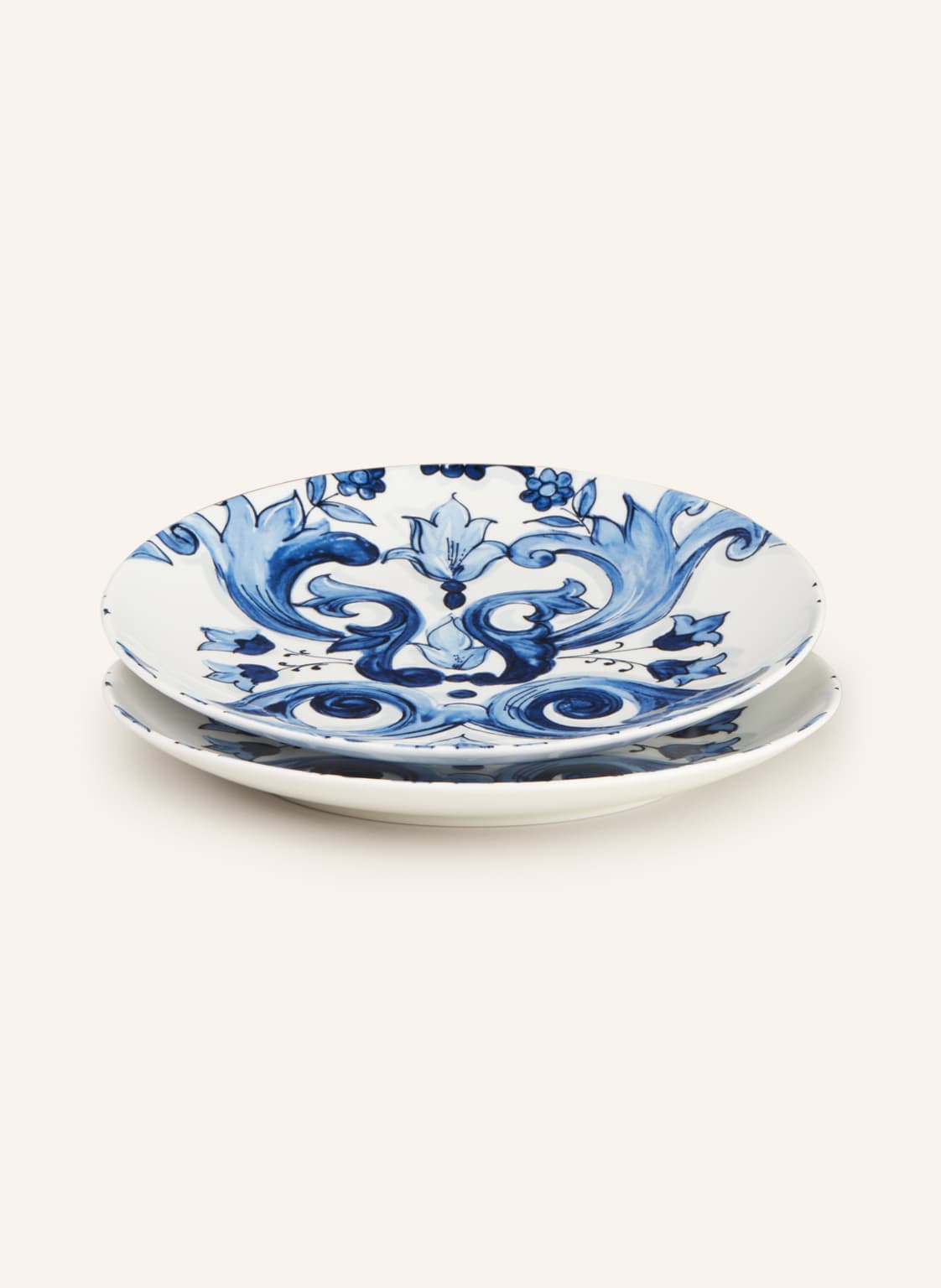 Dolce & Gabbana Casa 2er-Set Speiseteller blau von DOLCE & GABBANA CASA