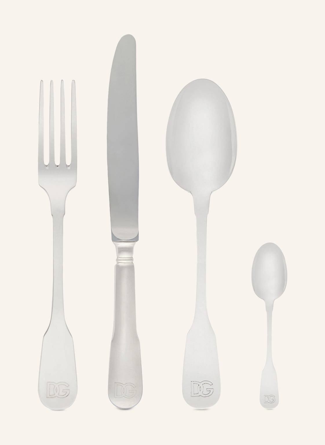 Dolce & Gabbana Casa 4-Tlg. Besteck-Set silber Dolce & Gabbana Casa 4-Tlg. Besteck-Set silber von DOLCE & GABBANA CASA