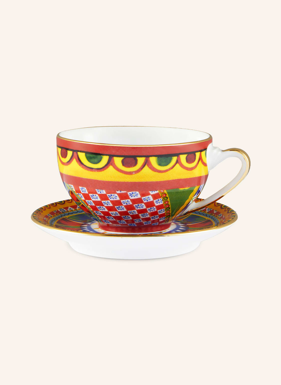 Dolce & Gabbana Casa Kaffeetasse Mit Untertasse rot von DOLCE & GABBANA CASA