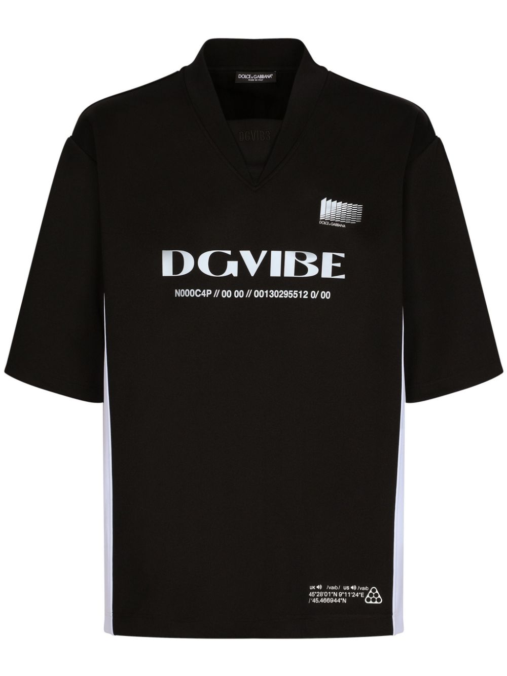 Dolce & Gabbana DGVIB3 logo-print V-neck T-shirt - Black von Dolce & Gabbana DGVIB3