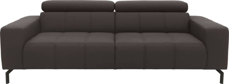 DOMO collection 2,5-Sitzer »Cunelli zeitlos und elegant, moderne Sitznähte als Designelement,«, wahlweise mit 6-fach verstellbaren Kopfteilen, fester Sitzkomfort von DOMO collection