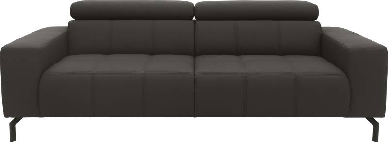 DOMO collection 2,5-Sitzer »Cunelli zeitlos und elegant, moderne Sitznähte als Designelement,«, wahlweise mit 6-fach verstellbaren Kopfteilen, fester Sitzkomfort von DOMO collection