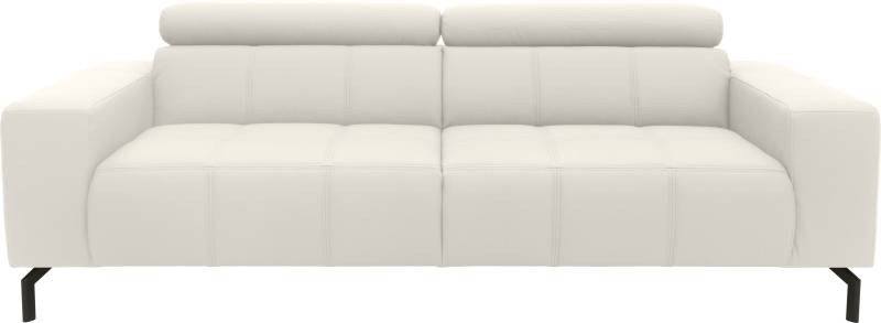 DOMO collection 2,5-Sitzer »Cunelli zeitlos und elegant, moderne Sitznähte als Designelement,«, wahlweise mit 6-fach verstellbaren Kopfteilen, fester Sitzkomfort von DOMO collection