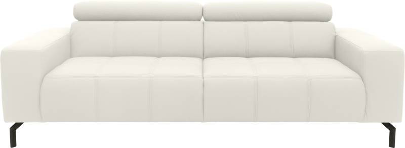 DOMO collection 2,5-Sitzer »Cunelli zeitlos und elegant, moderne Sitznähte als Designelement,«, wahlweise mit 6-fach verstellbaren Kopfteilen, fester Sitzkomfort von DOMO collection