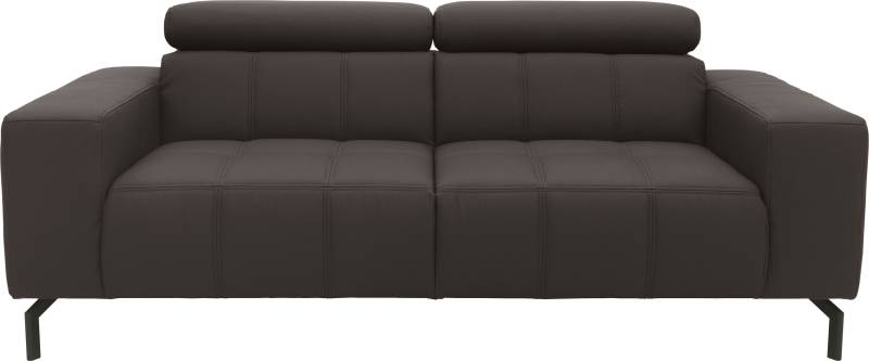 DOMO collection 2-Sitzer »Cunelli zeitlos und elegant, moderne Sitznähte als Designelement,«, wahlweise mit 6-fach verstellbaren Kopfteilen, fester Sitzkomfort von DOMO collection
