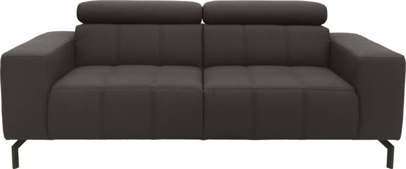 DOMO collection 2-Sitzer »Cunelli zeitlos und elegant, moderne Sitznähte als Designelement,«, wahlweise mit 6-fach verstellbaren Kopfteilen, fester Sitzkomfort von DOMO collection