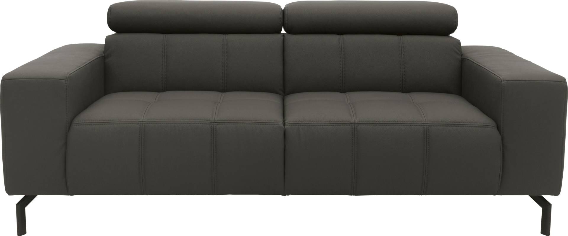 DOMO collection 2-Sitzer »Cunelli zeitlos und elegant, moderne Sitznähte als Designelement,«, wahlweise mit 6-fach verstellbaren Kopfteilen, fester Sitzkomfort von DOMO collection