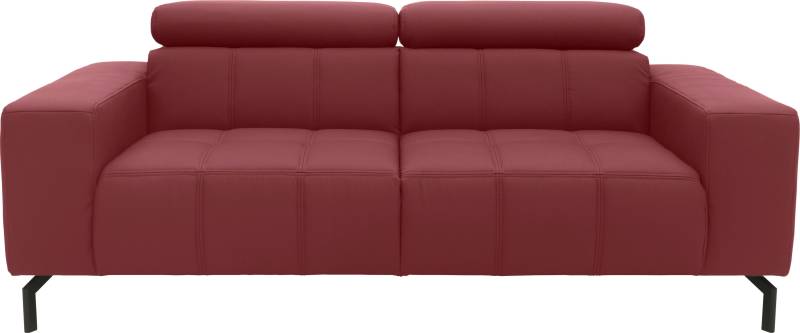 DOMO collection 2-Sitzer »Cunelli zeitlos und elegant, moderne Sitznähte als Designelement,«, wahlweise mit 6-fach verstellbaren Kopfteilen, fester Sitzkomfort von DOMO collection
