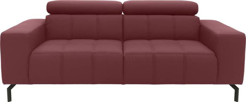DOMO collection 2-Sitzer »Cunelli zeitlos und elegant, moderne Sitznähte als Designelement,«, wahlweise mit 6-fach verstellbaren Kopfteilen, fester Sitzkomfort von DOMO collection