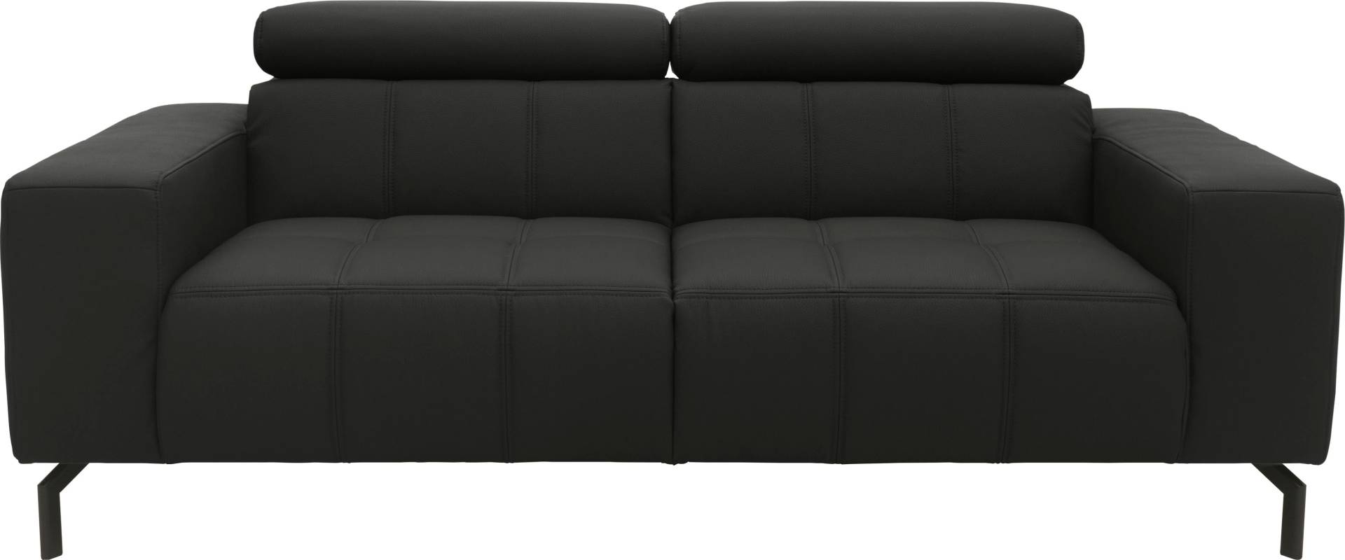 DOMO collection 2-Sitzer »Cunelli zeitlos und elegant, moderne Sitznähte als Designelement,«, wahlweise mit 6-fach verstellbaren Kopfteilen, fester Sitzkomfort von DOMO collection