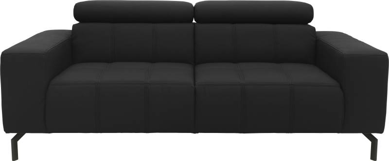 DOMO collection 2-Sitzer »Cunelli zeitlos und elegant, moderne Sitznähte als Designelement,«, wahlweise mit 6-fach verstellbaren Kopfteilen, fester Sitzkomfort von DOMO collection