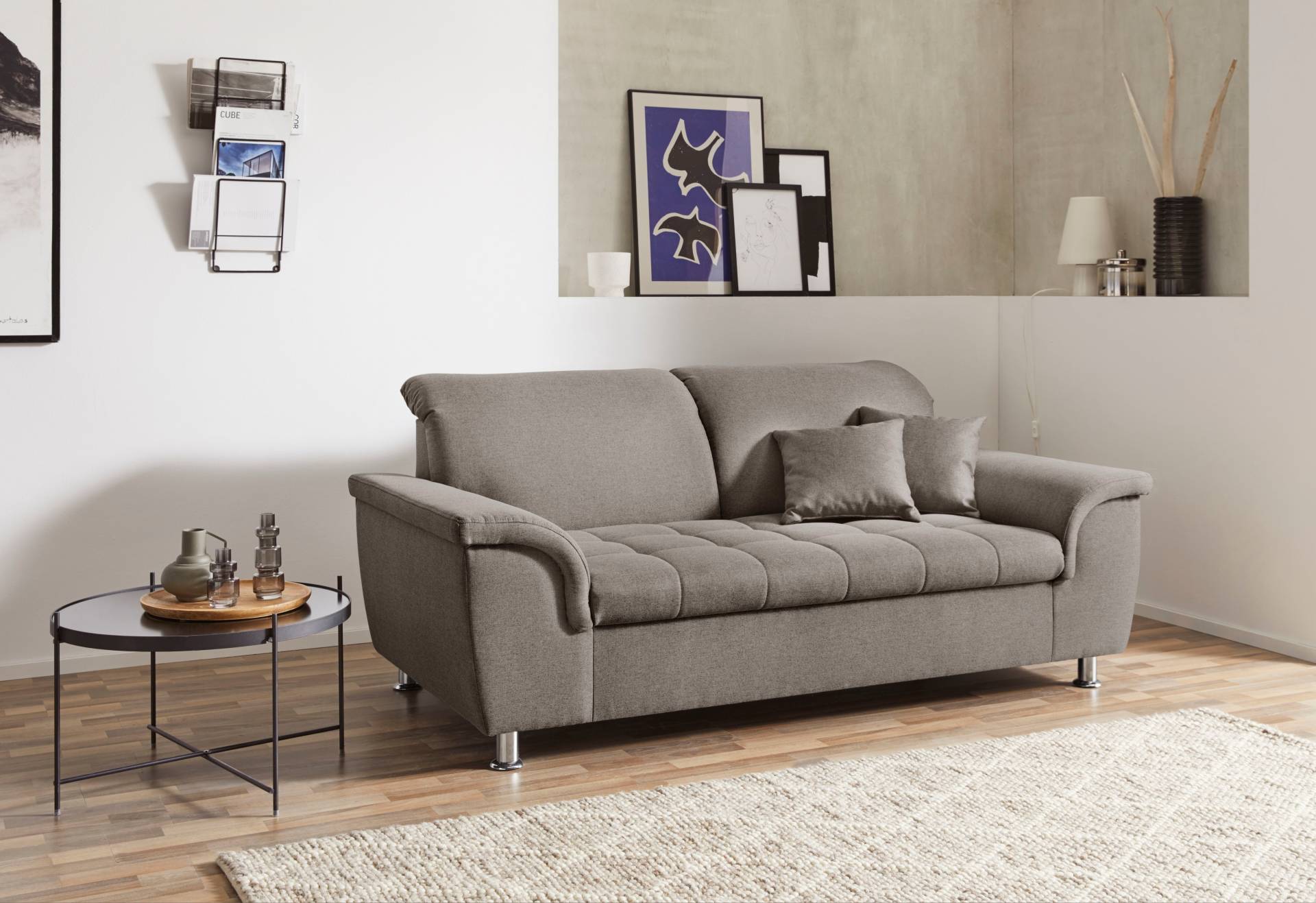 DOMO collection 2-Sitzer »Franzi«, wahlweise mit Kopfteilverstellung, inklusive Zierkissen von DOMO collection