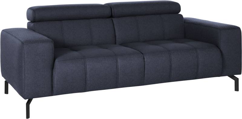 DOMO collection 2-Sitzer »Cunelli zeitlos und elegant, moderne Sitznähte als Designelement,«, wahlweise mit 6-fach verstellbaren Kopfteilen, fester Sitzkomfort von DOMO collection