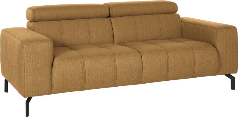 DOMO collection 2-Sitzer »Cunelli zeitlos und elegant, moderne Sitznähte als Designelement,«, wahlweise mit 6-fach verstellbaren Kopfteilen, fester Sitzkomfort von DOMO collection