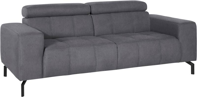 DOMO collection 2-Sitzer »Cunelli zeitlos und elegant, moderne Sitznähte als Designelement,«, wahlweise mit 6-fach verstellbaren Kopfteilen, fester Sitzkomfort von DOMO collection