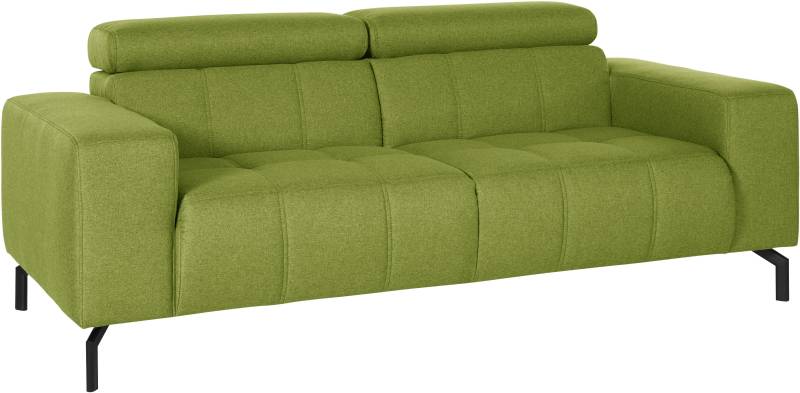 DOMO collection 2-Sitzer »Cunelli zeitlos und elegant, moderne Sitznähte als Designelement,«, wahlweise mit 6-fach verstellbaren Kopfteilen, fester Sitzkomfort von DOMO collection