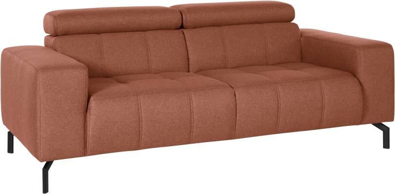 DOMO collection 2-Sitzer »Cunelli zeitlos und elegant, moderne Sitznähte als Designelement,«, wahlweise mit 6-fach verstellbaren Kopfteilen, fester Sitzkomfort von DOMO collection