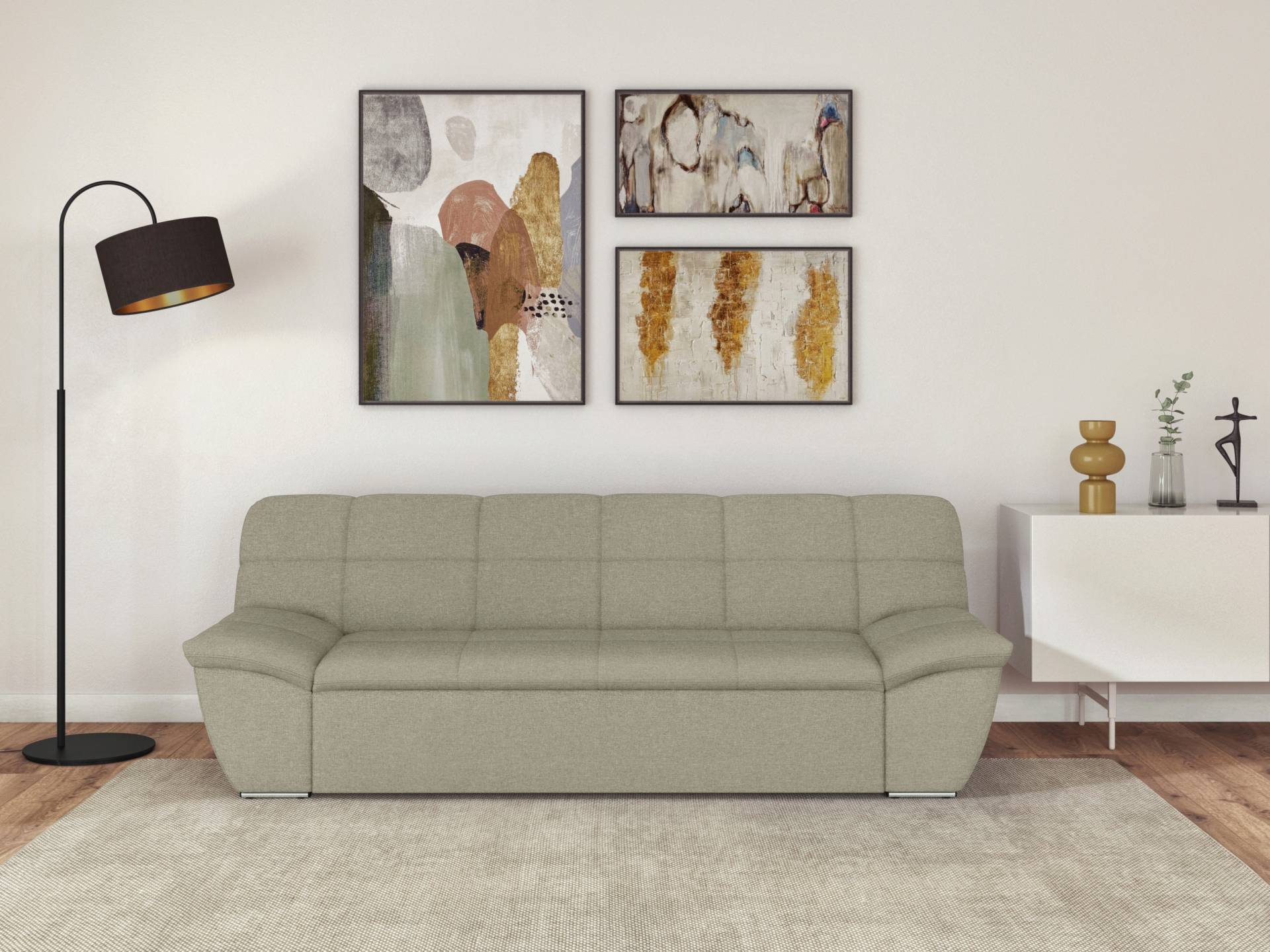 DOMO collection 3-Sitzer »Splash, moderne Steppung im Sitz und Rücken, komfortabel,«, flache Armlehnen zum Entspannen DOMO collection 3-Sitzer »Splash, moderne Steppung im Sitz und Rücken, komfortabel,«, flache Armlehnen zum Entspannen von DOMO collection