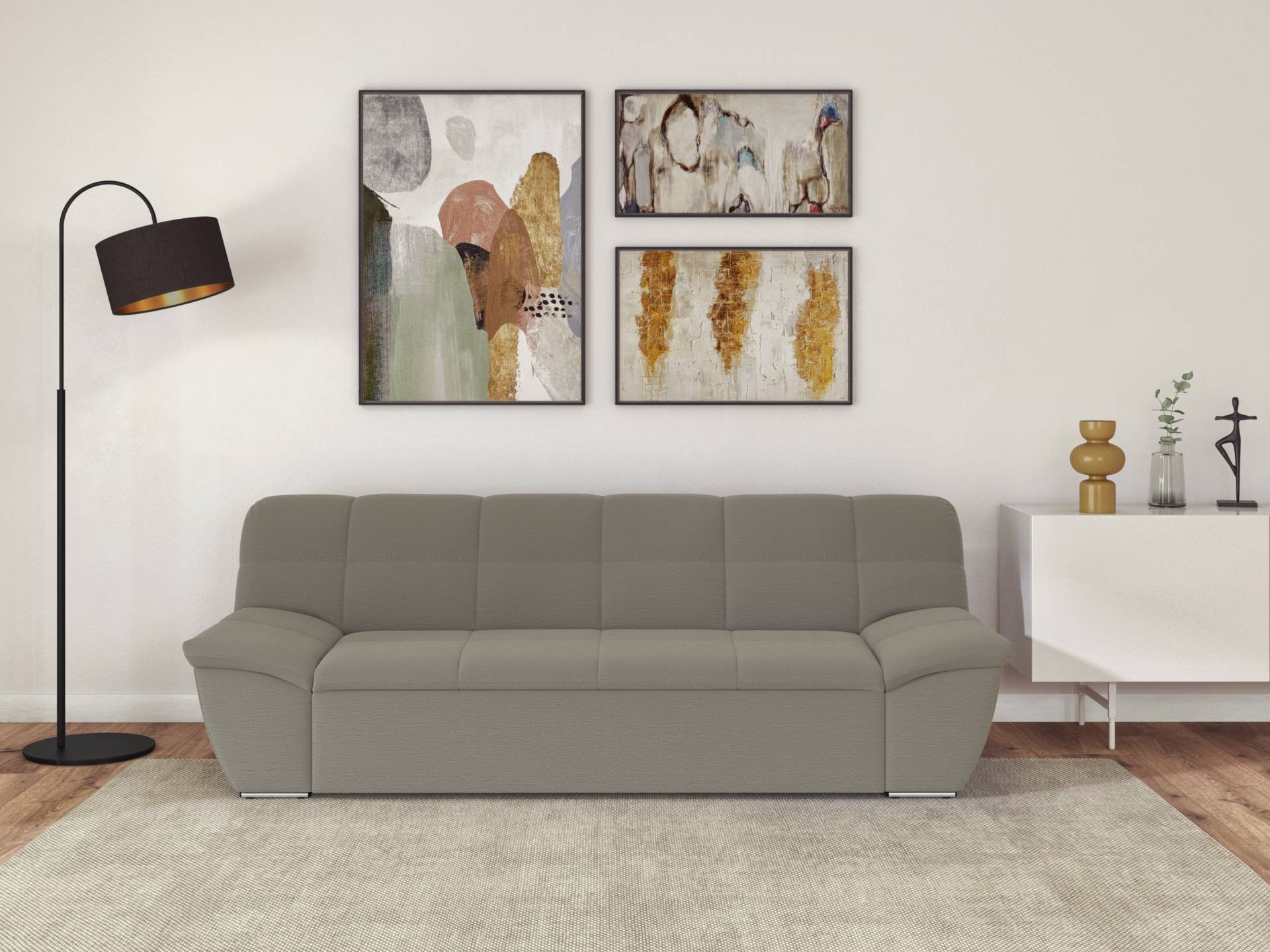 DOMO collection 3-Sitzer »Splash, moderne Steppung im Sitz und Rücken, komfortabel,«, flache Armlehnen zum Entspannen DOMO collection 3-Sitzer »Splash, moderne Steppung im Sitz und Rücken, komfortabel,«, flache Armlehnen zum Entspannen von DOMO collection