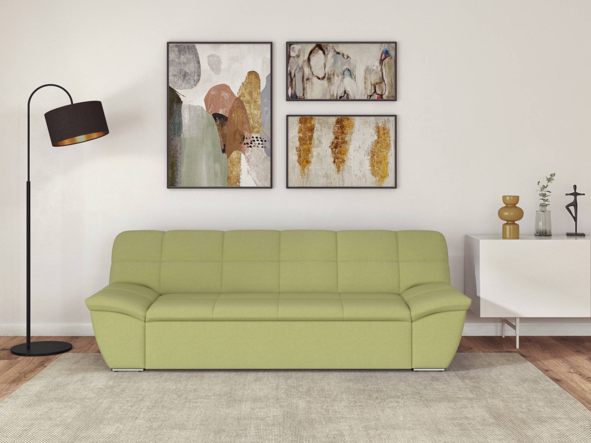 DOMO collection 3-Sitzer »Splash, moderne Steppung im Sitz und Rücken, komfortabel,«, flache Armlehnen zum Entspannen DOMO collection 3-Sitzer »Splash, moderne Steppung im Sitz und Rücken, komfortabel,«, flache Armlehnen zum Entspannen von DOMO collection