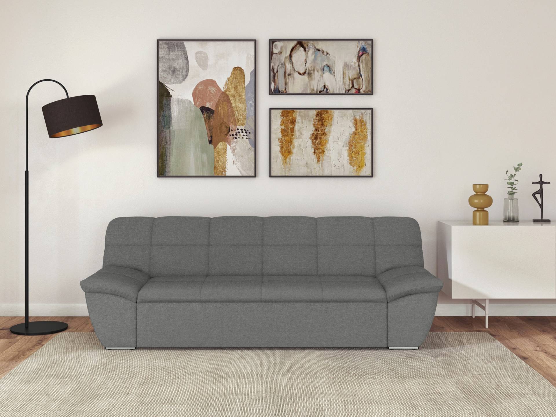 DOMO collection 3-Sitzer »Splash, moderne Steppung im Sitz und Rücken, komfortabel,«, flache Armlehnen zum Entspannen DOMO collection 3-Sitzer »Splash, moderne Steppung im Sitz und Rücken, komfortabel,«, flache Armlehnen zum Entspannen von DOMO collection