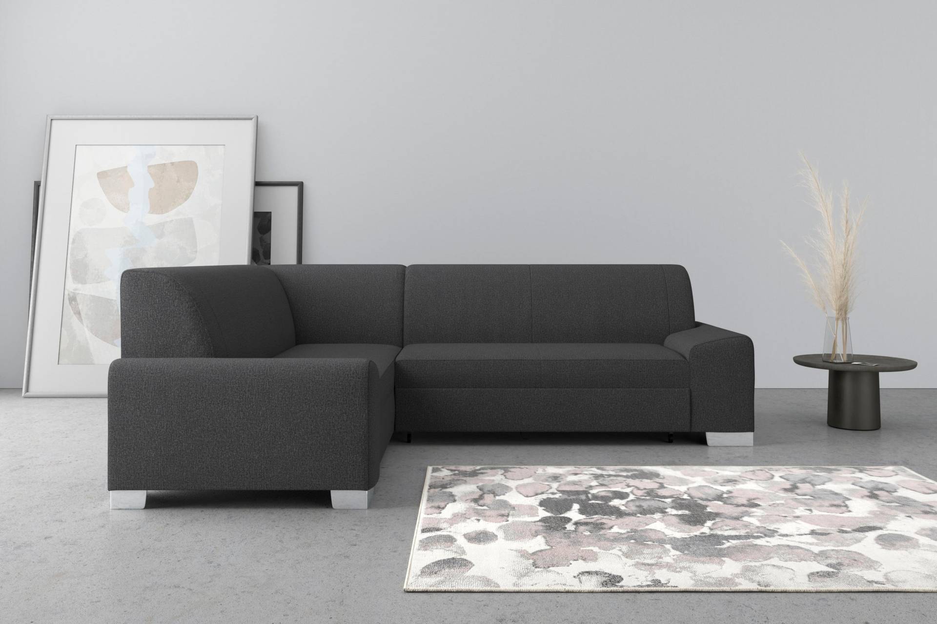 DOMO collection Ecksofa »Anzio in kubischer Formensprache, flache Armlehnen, L-Form«, Wahlweise mit Bettfunktion und Federkern für hohen Sitzkomfort DOMO collection Ecksofa »Anzio in kubischer Formensprache, flache Armlehnen, L-Form«, Wahlweise mit Bettfunktion und Federkern für hohen Sitzkomfort von DOMO collection