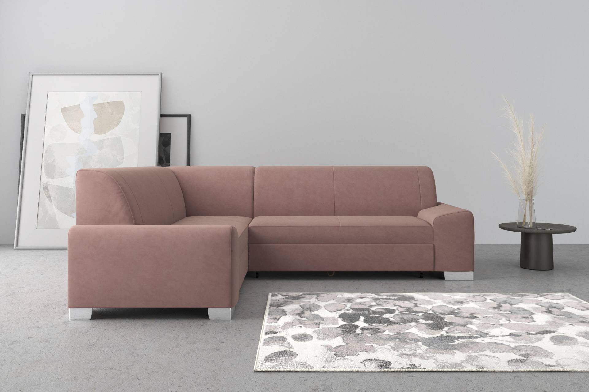 DOMO collection Ecksofa »Anzio in kubischer Formensprache, flache Armlehnen, L-Form«, Wahlweise mit Bettfunktion und Federkern für hohen Sitzkomfort DOMO collection Ecksofa »Anzio in kubischer Formensprache, flache Armlehnen, L-Form«, Wahlweise mit Bettfunktion und Federkern für hohen Sitzkomfort von DOMO collection