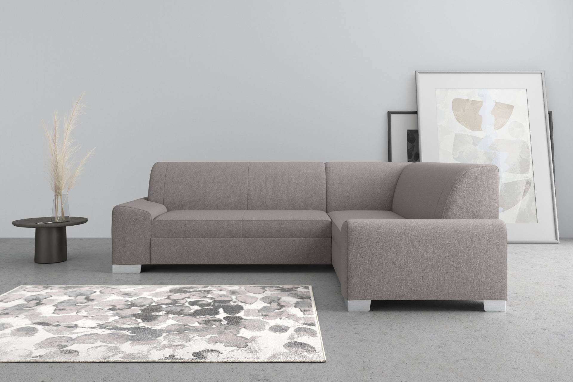 DOMO collection Ecksofa »Anzio in kubischer Formensprache, flache Armlehnen, L-Form«, Wahlweise mit Bettfunktion und Federkern für hohen Sitzkomfort DOMO collection Ecksofa »Anzio in kubischer Formensprache, flache Armlehnen, L-Form«, Wahlweise mit Bettfunktion und Federkern für hohen Sitzkomfort von DOMO collection