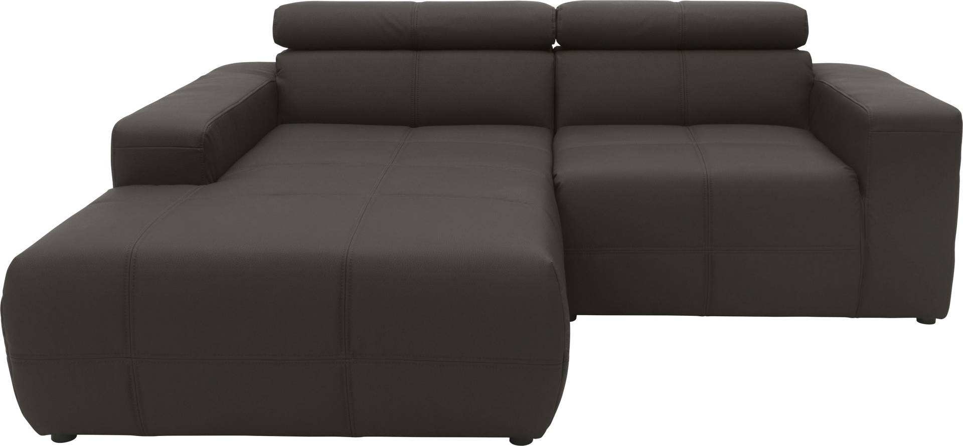 DOMO collection Ecksofa »Brandon Sitzbelastung 140 kg, kleine Ausführung B/T/H: 214/100/80 cm«, Mit Kopfteilverstellung, auch in Leder und Cord, L-Form von DOMO collection