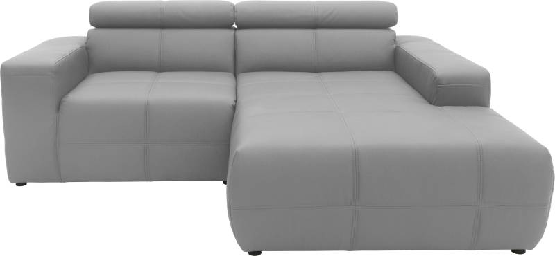 DOMO collection Ecksofa »Brandon kleine Ausführung B/T/H: 214/100/80 cm«, Mit Kopfteilverstellung, auch in Leder und Cord, L-Form von DOMO collection