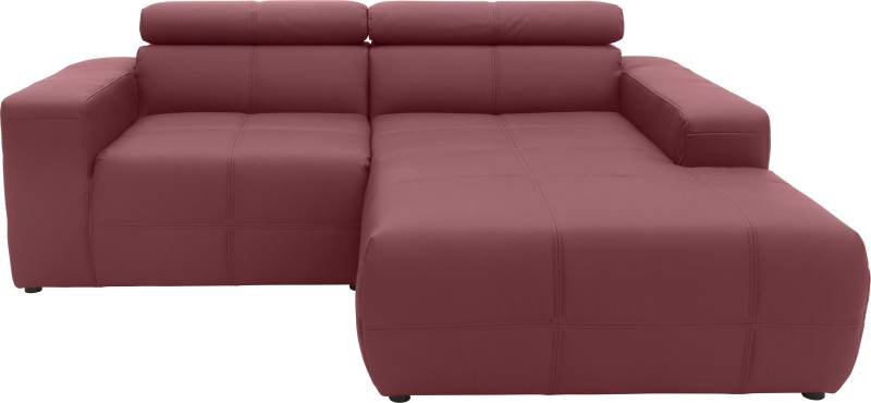 DOMO collection Ecksofa »Brandon kleine Ausführung B/T/H: 214/100/80 cm«, Mit Kopfteilverstellung, auch in Leder und Cord, L-Form von DOMO collection