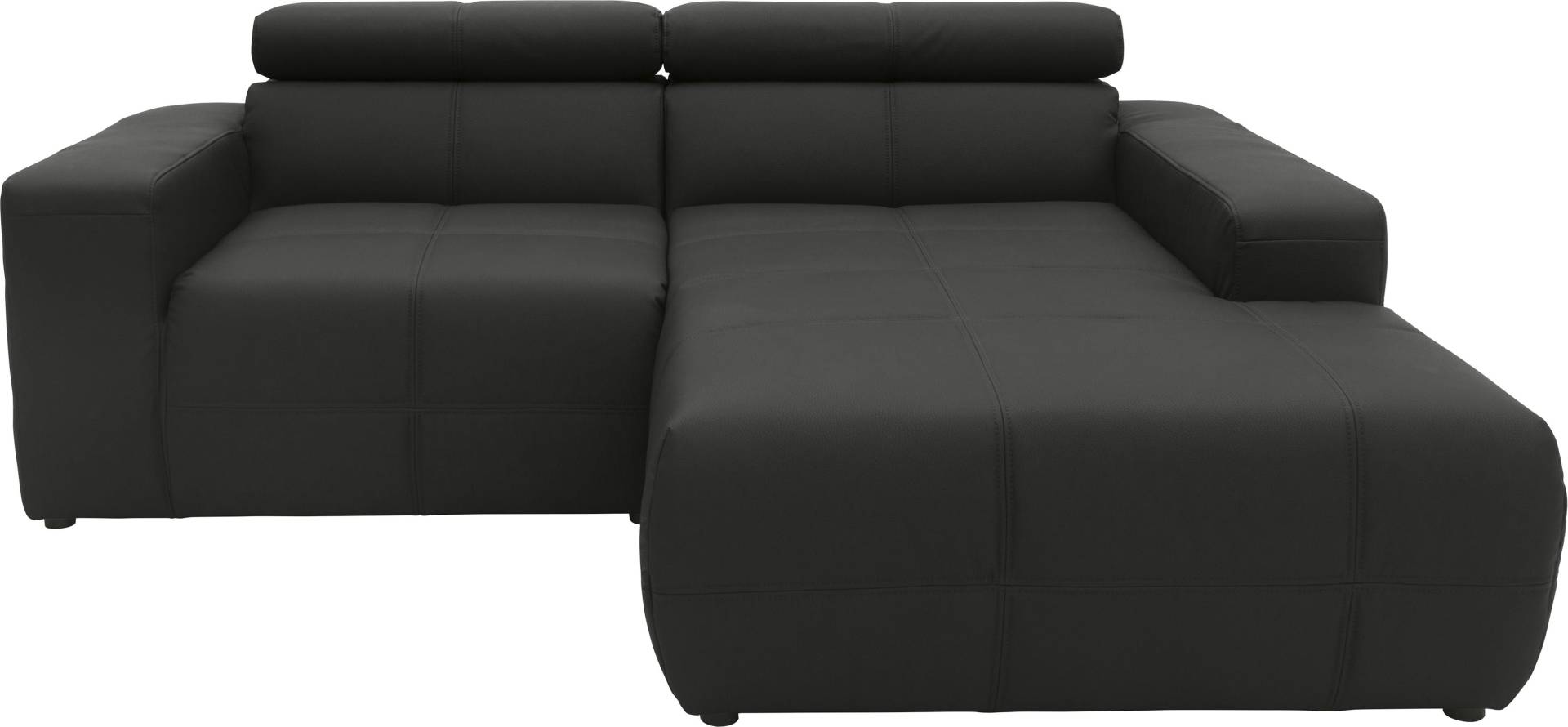 DOMO collection Ecksofa »Brandon Sitzbelastung 140 kg, kleine Ausführung B/T/H: 214/100/80 cm«, Mit Kopfteilverstellung, auch in Leder und Cord, L-Form von DOMO collection