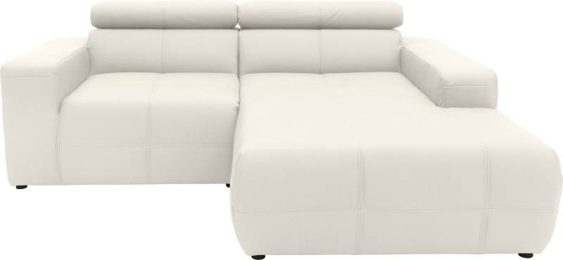 DOMO collection Ecksofa »Brandon kleine Ausführung B/T/H: 214/100/80 cm«, Mit Kopfteilverstellung, auch in Leder und Cord, L-Form von DOMO collection