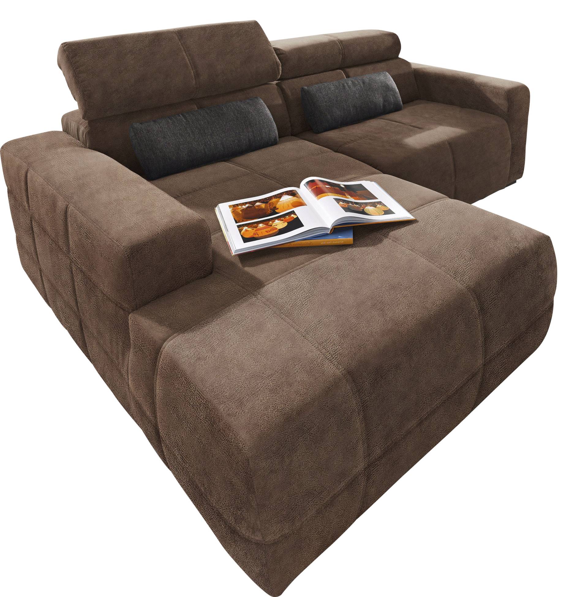 DOMO collection Ecksofa »Brandon kleine Ausführung B/T/H: 214/100/80 cm«, Mit Kopfteilverstellung, auch in Leder und Cord, L-Form DOMO collection Ecksofa »Brandon kleine Ausführung B/T/H: 214/100/80 cm«, Mit Kopfteilverstellung, auch in Leder und Cord, L-Form von DOMO collection