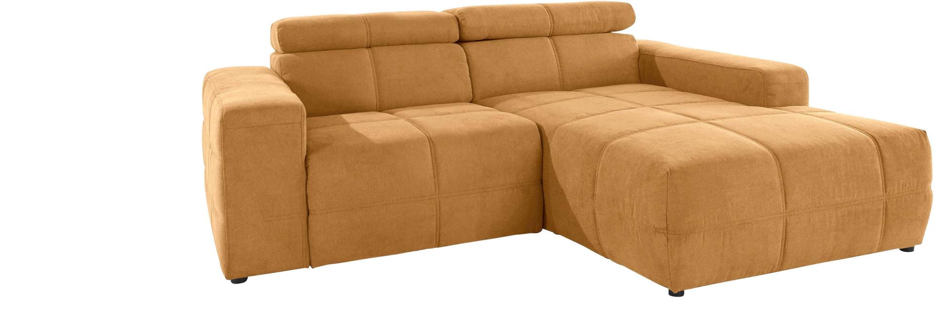 DOMO collection Ecksofa »Brandon kleine Ausführung B/T/H: 214/100/80 cm«, Mit Kopfteilverstellung, auch in Leder und Cord, L-Form von DOMO collection
