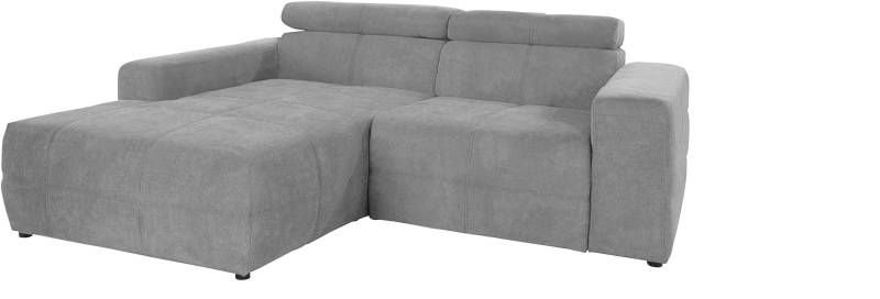 DOMO collection Ecksofa »Brandon Sitzbelastung 140 kg, kleine Ausführung B/T/H: 214/100/80 cm«, Mit Kopfteilverstellung, auch in Leder und Cord, L-Form von DOMO collection