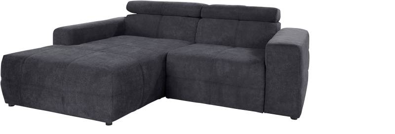 DOMO collection Ecksofa »Brandon Sitzbelastung 140 kg, kleine Ausführung B/T/H: 214/100/80 cm«, Mit Kopfteilverstellung, auch in Leder und Cord, L-Form von DOMO collection