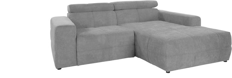 DOMO collection Ecksofa »Brandon Sitzbelastung 140 kg, kleine Ausführung B/T/H: 214/100/80 cm«, Mit Kopfteilverstellung, auch in Leder und Cord, L-Form von DOMO collection