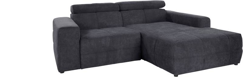 DOMO collection Ecksofa »Brandon Sitzbelastung 140 kg, kleine Ausführung B/T/H: 214/100/80 cm«, Mit Kopfteilverstellung, auch in Leder und Cord, L-Form von DOMO collection