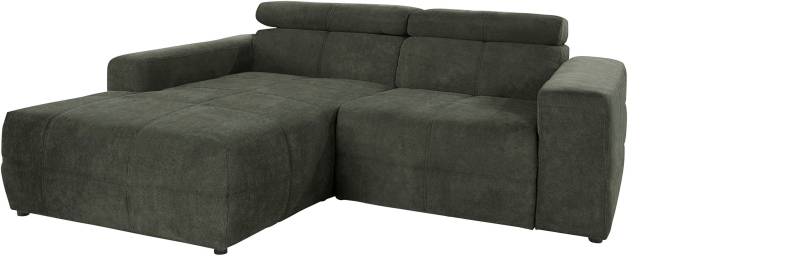 DOMO collection Ecksofa »Brandon Sitzbelastung 140 kg, kleine Ausführung B/T/H: 214/100/80 cm«, Mit Kopfteilverstellung, auch in Leder und Cord, L-Form von DOMO collection