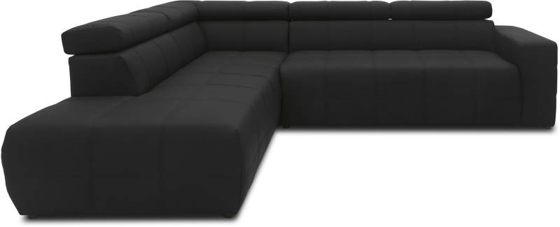 DOMO collection Ecksofa »Brandon L-Form, auch in Leder«, inklusive Kopfteilverstellung, wahlweise mit Sitztiefenverstellung von DOMO collection