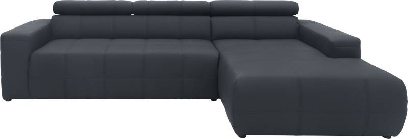 DOMO collection Ecksofa »Brandon Sitzbelastung 140 kg, grosse Ausführung, B/T/H: 289/177/80 cm«, mit Kopfteilverstellung, wahlweise Sitztiefenverstellung, L-Form von DOMO collection